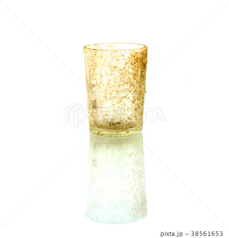 Old glass of water on white background. Old glass of water on white background. 38561653