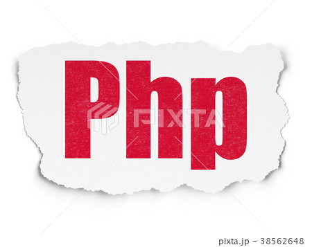 Database concept: Php on Torn Paper background Database concept: Php on Torn Paper background 38562648