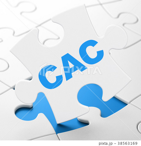 Stock market indexes concept: CAC on puzzle 38563169