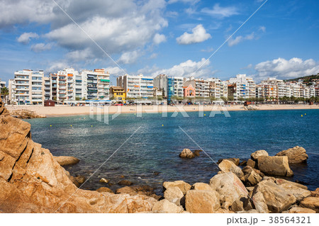 Blanes Sea Bay And Town Skyline On Costa Brava 38564321