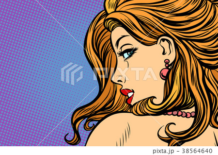 woman looking over shoulder 38564640