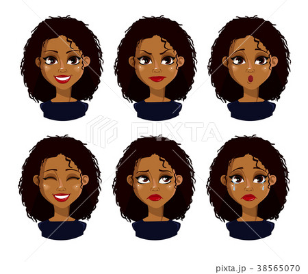 African American business woman cartoon character 38565070