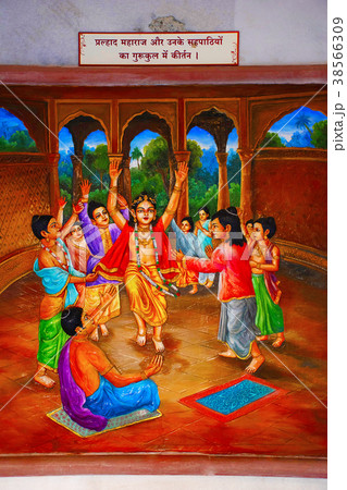 Painting, Pralhad Maharaj in gurukul with friends 38566309