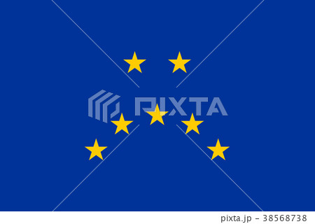 Sad face, made of the European Union flag 38568738