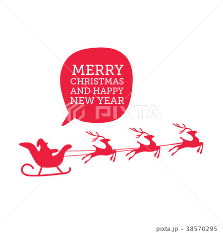 Santa Claus with reindeer silhouette 38570295