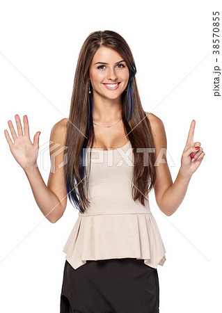 Hand counting - six fingers. 38570855