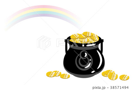 壺の金貨と虹 - セントパトリックデー 壺の金貨と虹 - セントパトリックデー 38571494