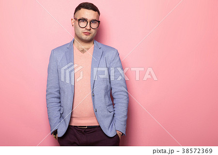 Handsome man in bright jacket 38572369
