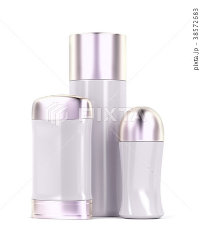Set of female deodorants on white background Set of female deodorants on white background 38572683