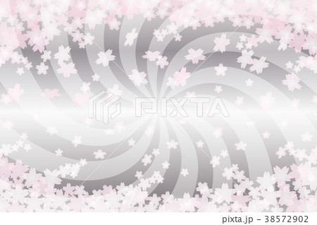 背景素材壁紙 和風 桜の花びら さくらの木 春 満開 渦巻き 集中線 無料 広告 宣伝 フリー 螺旋のイラスト素材