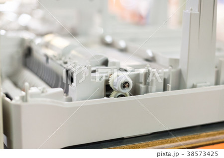 plastic gears in an assembling new printer plastic gears in an assembling new printer 38573425