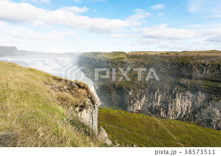 canyon of Olfusa river with Gullfoss waterfall canyon of Olfusa river with Gullfoss waterfall 38573511