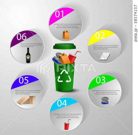 recycling bins illustration 38574157