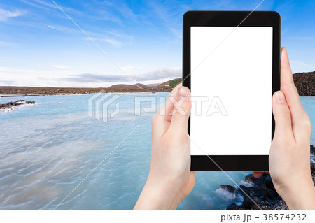 tourist photographs Blue Lagoon Geothermal lake 38574232