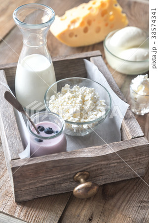 Assortment of dairy products 38574341