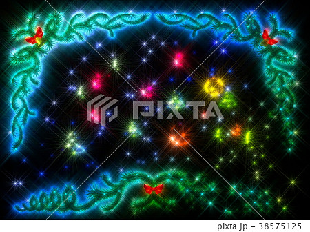 Pattern in the form of fir branches with cones and 38575125