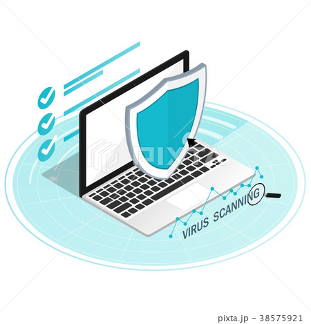 virus scan computer security malware laptop 38575921