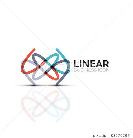 Abstract flower or star minimalistic linear icon 38576297