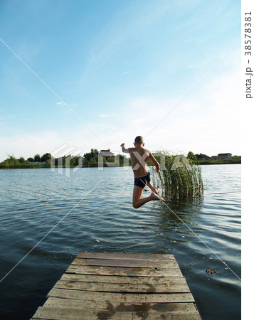 children bathe in the river 38578381