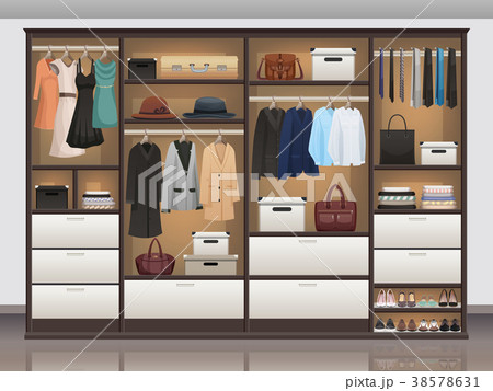 Wardrobe Storage Interior Realistic Wardrobe Storage Interior Realistic 38578631