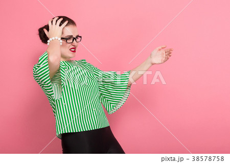 Businesswoman with hair bun 38578758
