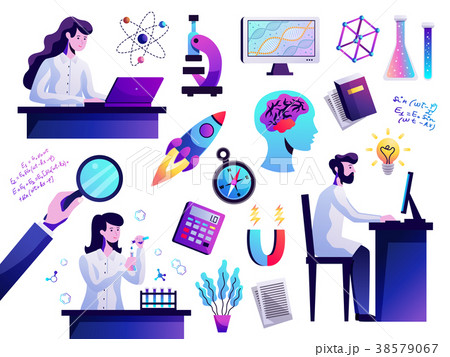 Science Abstract Colorful Set  Science Abstract Colorful Set  38579067