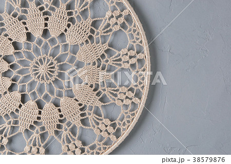 Beige crochet doily dream catcher 38579876