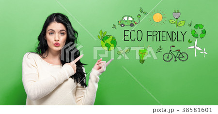 Eco Friendly with young woman Eco Friendly with young woman 38581601