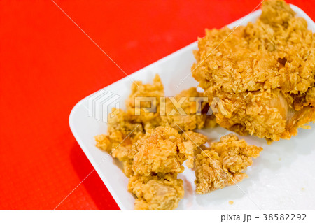 Chicken fried in Kentucky style western fast food 38582292