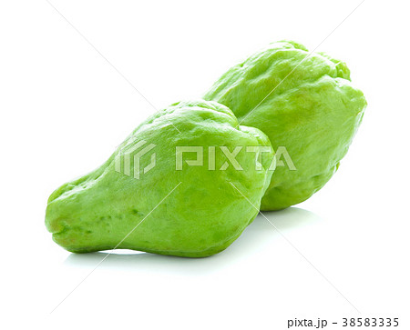 Chayote isolated on white background Chayote isolated on white background 38583335