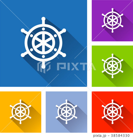 helm icons with long shadow 38584330