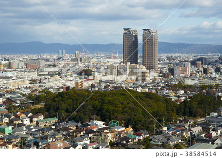 堺市の街並みと仁徳天皇陵 38584514