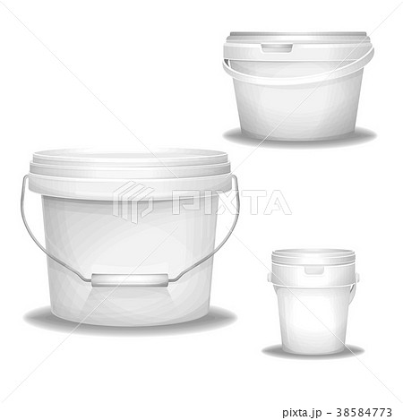 Plastic bucket vector illustration of 3d realistic 38584773