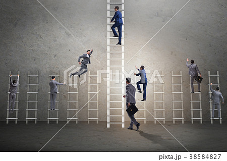Competition concept with businessman beating 38584827