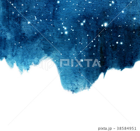 Watercolor night sky background with stars. Watercolor night sky background with stars. 38584951