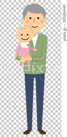 おじいちゃんと赤ちゃん 38586440