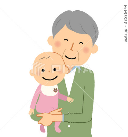 おじいちゃんと赤ちゃん 38586444