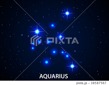 Set of Symbol Zodiac Aquarius 38587567