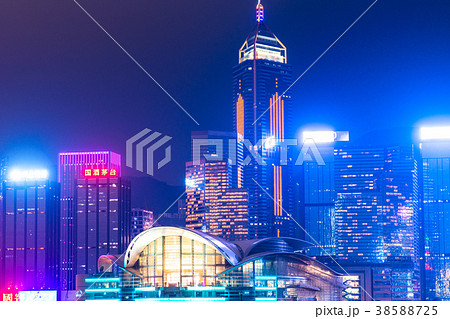 《香港》香港島の夜景 《香港》香港島の夜景 38588725