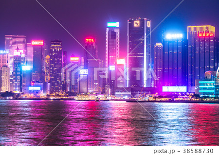 《香港》香港島の夜景 《香港》香港島の夜景 38588730