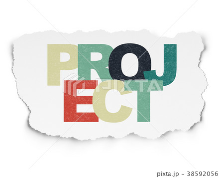Finance concept: Project on Torn Paper background 38592056