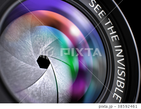 See the Invisible on Camera Lens. Closeup. 3d See the Invisible on Camera Lens. Closeup. 3d 38592461