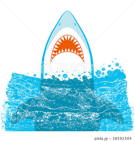 shark jaw vector