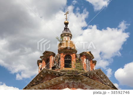 The dome of the old brick Orthodox Church The dome of the old brick Orthodox Church 38592746