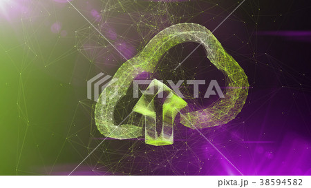 Crystal Cloud Sign in Colorful Cyberspace Crystal Cloud Sign in Colorful Cyberspace 38594582