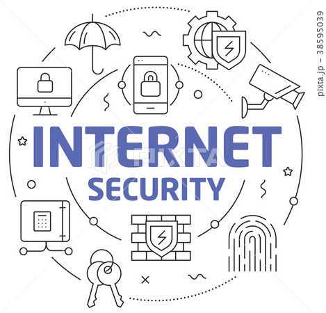 Lines illustration internet security 38595039