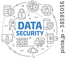 Lines illustration data protection 38595056