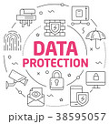 Lines illustration data protection 38595057