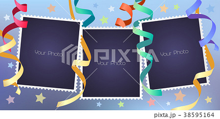 Collage of photo frames vector illustration 38595164