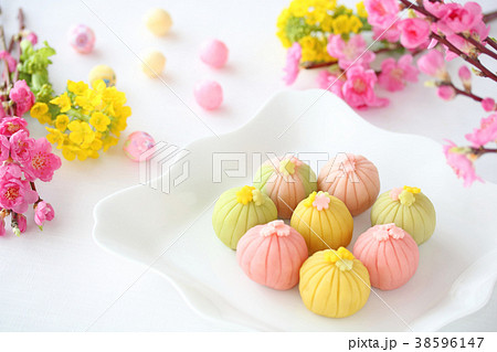 ひな祭り　和菓子 38596147